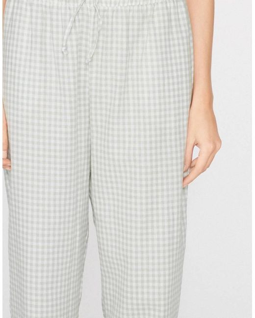 Tezenis White Cotton Canvas Drawstring Trousers