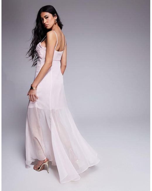 Forever New Purple – transparentes maxikleid