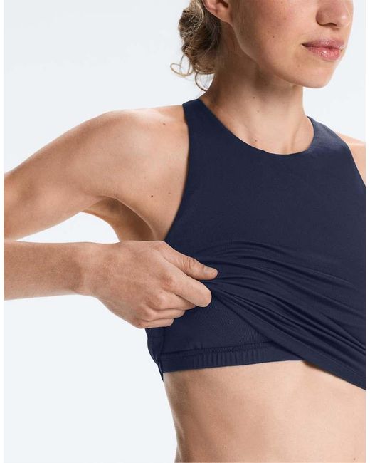 Oysho Blue Comfortlux Strap Tank Top With Cups