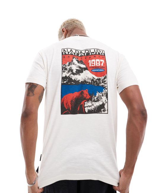 Camiseta martre Napapijri de hombre de color White