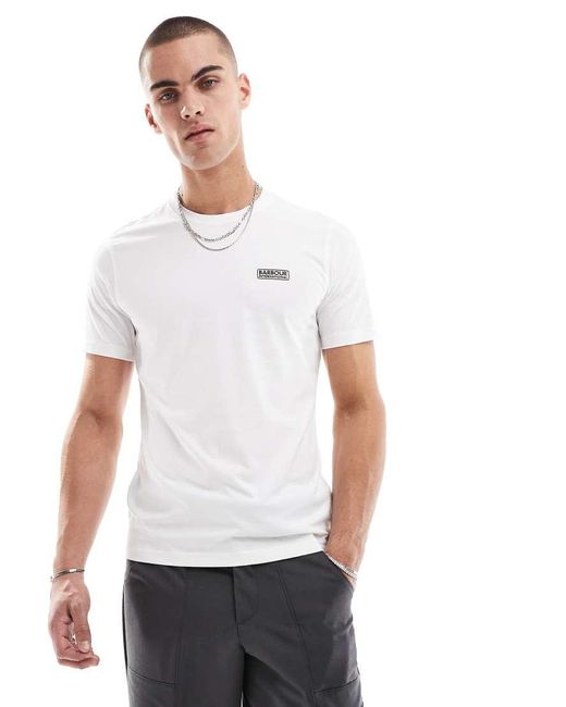 Barbour White Small Logo T-shirt for men