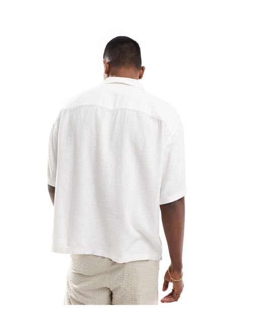 Camicia a maniche corte di Abercrombie & Fitch in White da Uomo