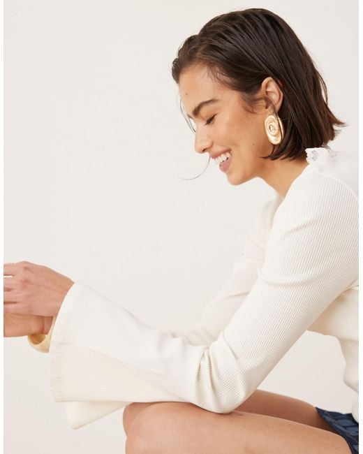 ASOS White – geripptes oberteil