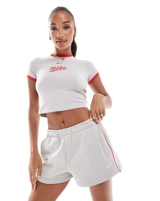 Nike Trend Fleece Shorts in White for Men Lyst UK
