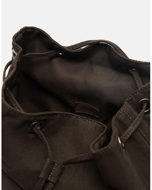 Pull&Bear Black Buckle Pocket Backpack