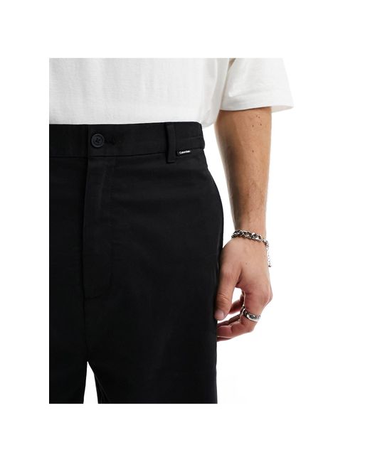Modern - pantaloni comodi a fondo ampio neri di Calvin Klein in Black da Uomo