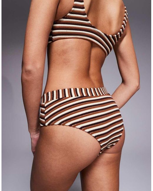 ASOS Brown Tori Towelling Hot Pant Bikini Bottom