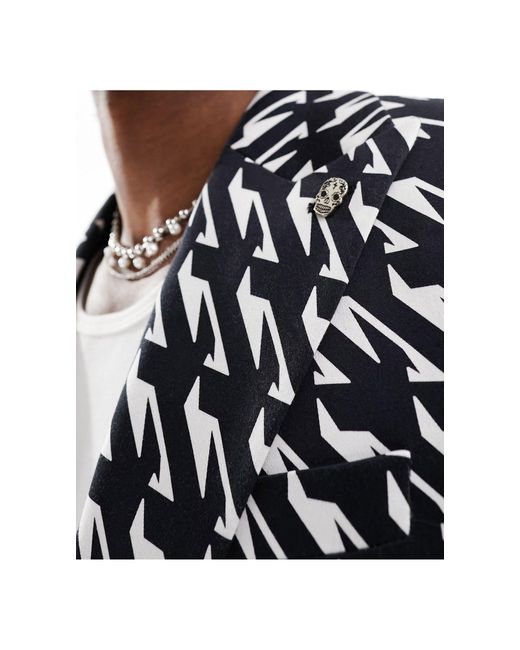 Twisted Tailor – munro – anzugjacke mit hahnentrittmuster in White für Herren
