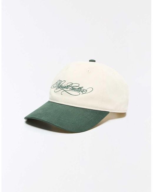 Bershka Gray Embroidered Cap for men