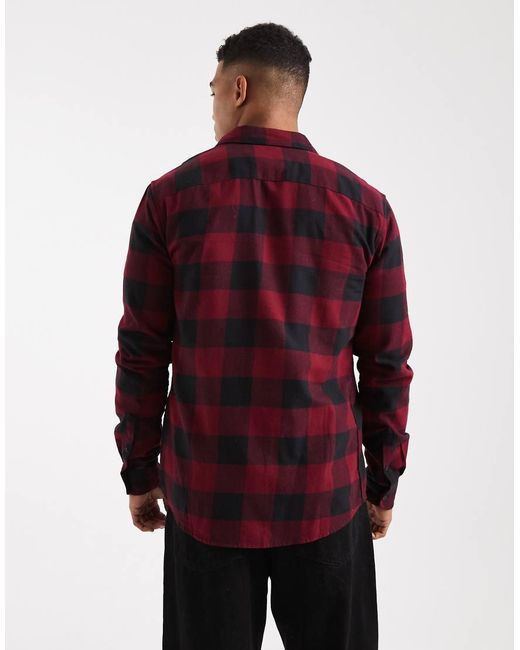 Only & Sons Red Buffalo Check Shirt for men