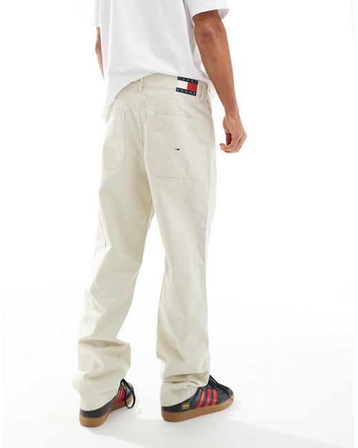 Pantalones blanco hueso Tommy Hilfiger de hombre de color White