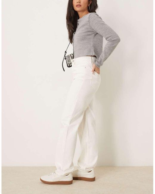 Vila Natural Kelly High Waisted Wide Leg Jean