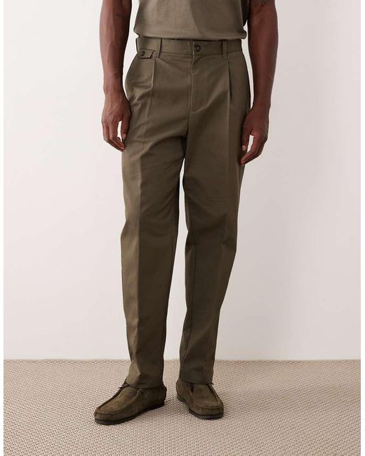 Mango Brown Cotton Tailored Trouser for men