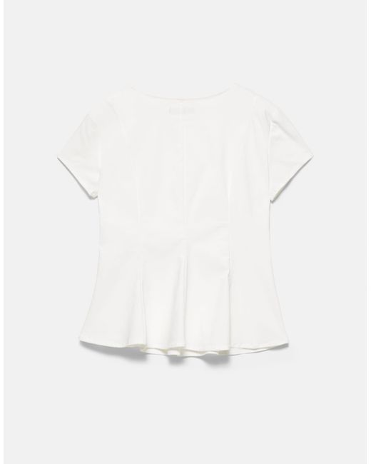 Top péplum Pull&Bear en coloris Natural