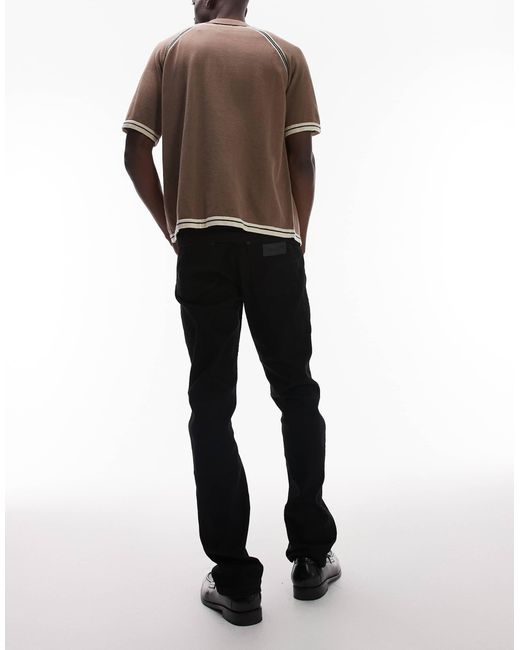 Wrangler – greensboro – gerade geschnittene jeans in Black für Herren