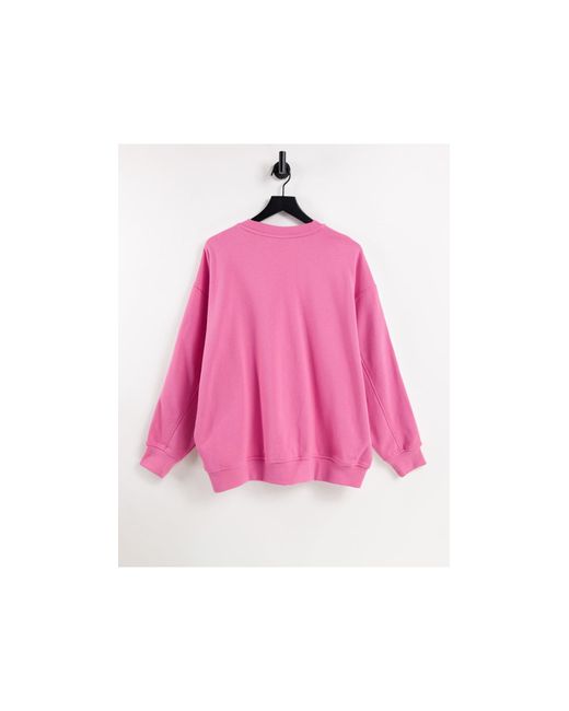 Adidas pink oversized sweatshirt hot sale