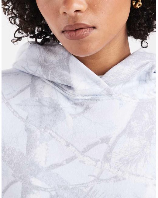 Hollister White Mini Logo Boyfriend Hoodie