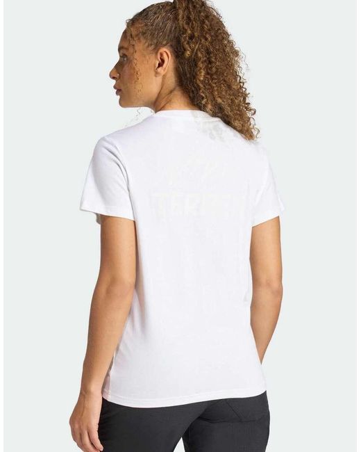 Adidas Originals White Terrex Mountain Graphic T-Shirt