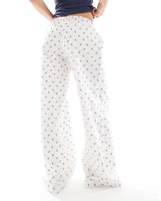 Hollister Blue Low Rise baggy Pyjama Bottoms