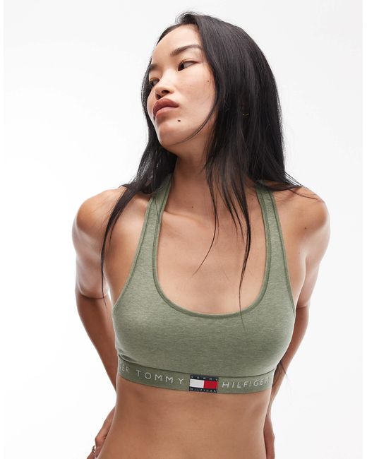 Tommy Hilfiger Green Heritage Racerback Bralette