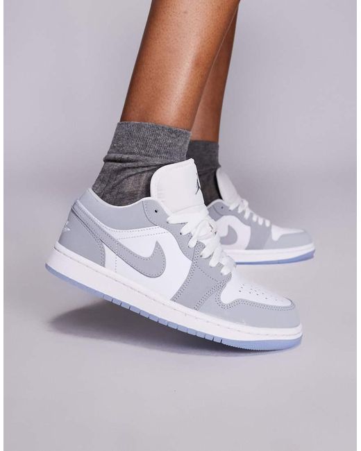 Nike Gray Nike Air 1 Low Trainers