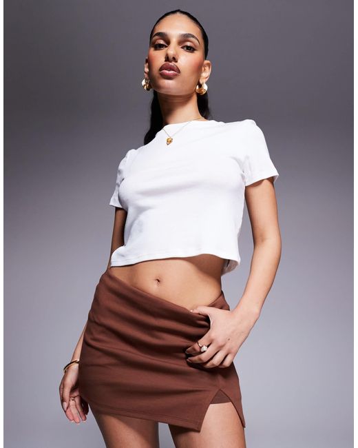 ASOS Gray – interlock-skort