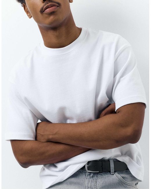 Pull&Bear – gürtel aus 100% leder in Blue für Herren