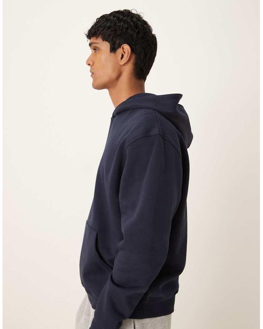 ASOS Blue Essentials Relaxed Fit Hoodie for men