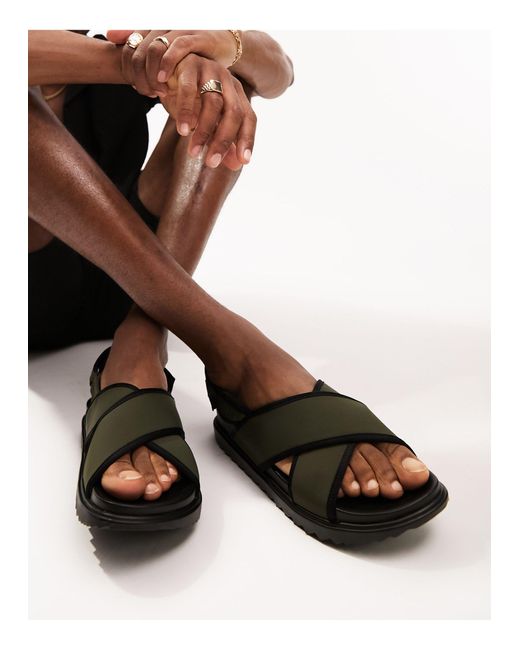 Sandali tecnici kaki da Uomo di ASOS in Nero | Lyst