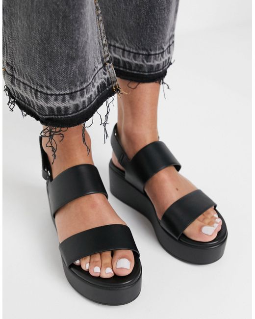 ALDO Flatform Sandals in Black | Lyst Australia