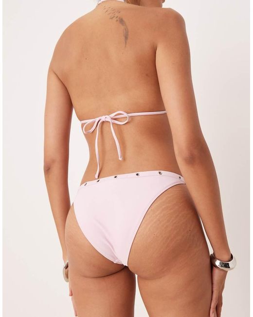 Mango Natural Stud Detail Bikini Bottom
