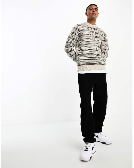 Maglione Girocollo Testurizzato di Only & Sons in Gray da Uomo