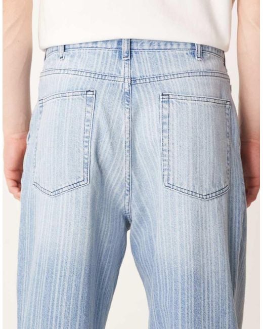 ASOS Blue Relaxed Tapered Jeans for men