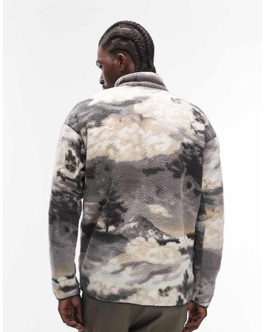 Columbia Gray Helvetia Ii Printed Half Snap Fleece for men