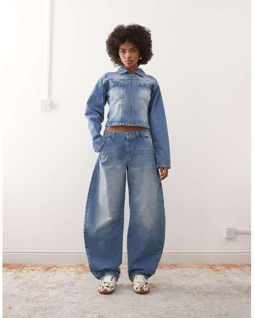 Collusion Blue Oversized Balloon Jean