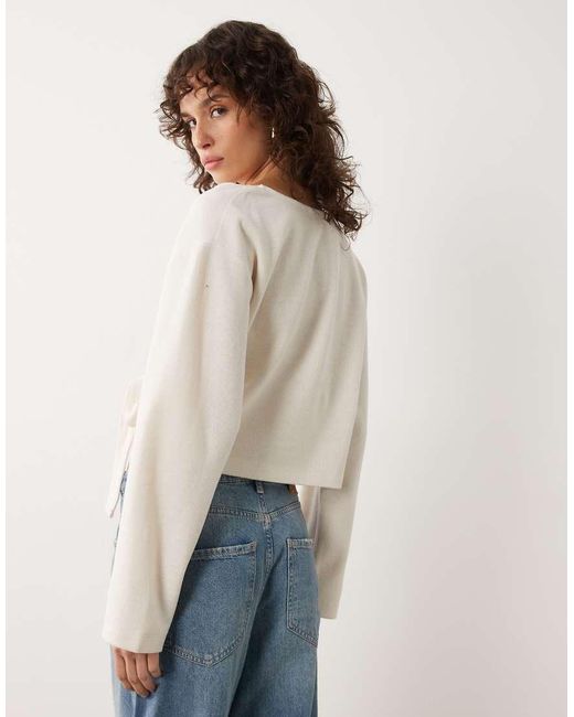 Miss Selfridge Blue Wrap Top