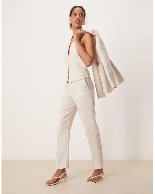 Mango Gray Linen Waistcoat Co-ord