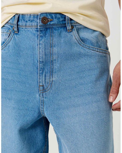 Threadbare Blue Baggy Fit Jeans for men