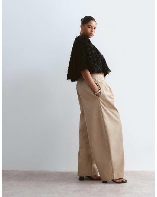 ARRANGE Brown Curve Wylder Tailored High Waist Wide Leg Trouser