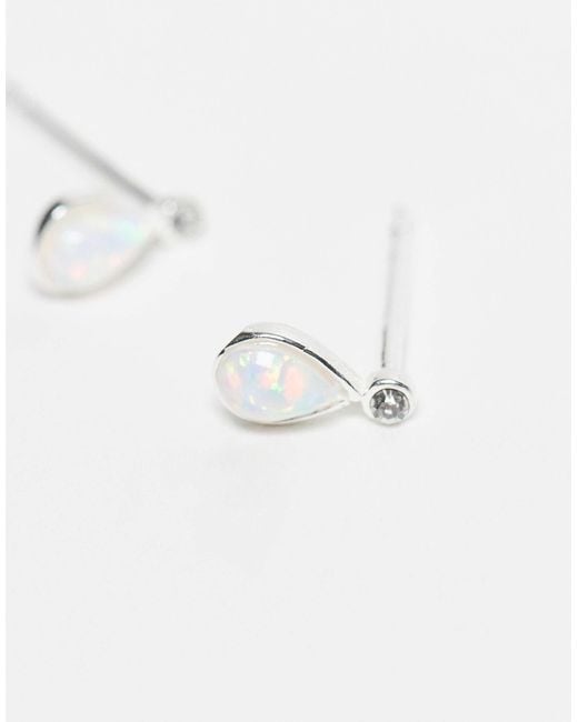 Kingsley Ryan Metallic Opal Teardrop Stud Earrings