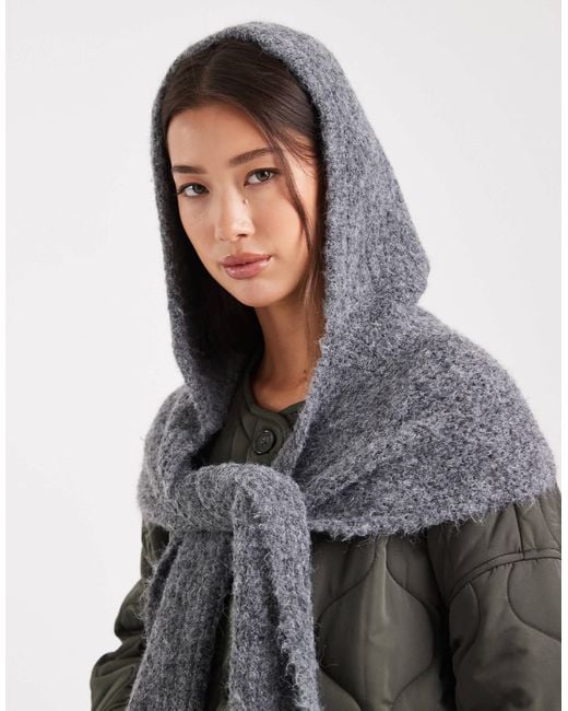 Object Gray – superweicher kapuzenschal aus strick