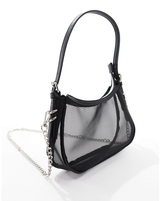 Stradivarius White Mesh Purse