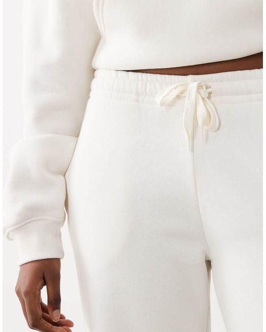 Gina Tricot White Co-Ord Loose Fit Straight Leg Joggers