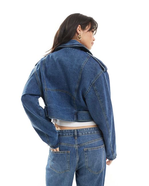 Pimkie Blue – kurz geschnittene biker-jeansjacke