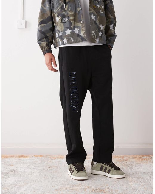Aape By A Bathing Ape Black Aape By A Bathing Ape Loose Fit joggers for men
