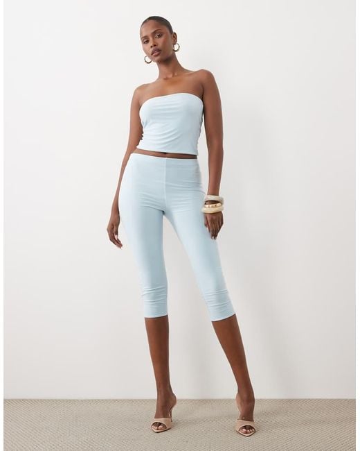 Missy Empire White Double Sculpted Slinky Bandeau Top Co-Ord