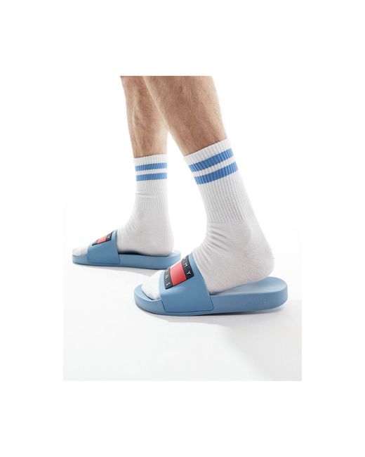 Tommy Hilfiger Blue Essential Sliders for men