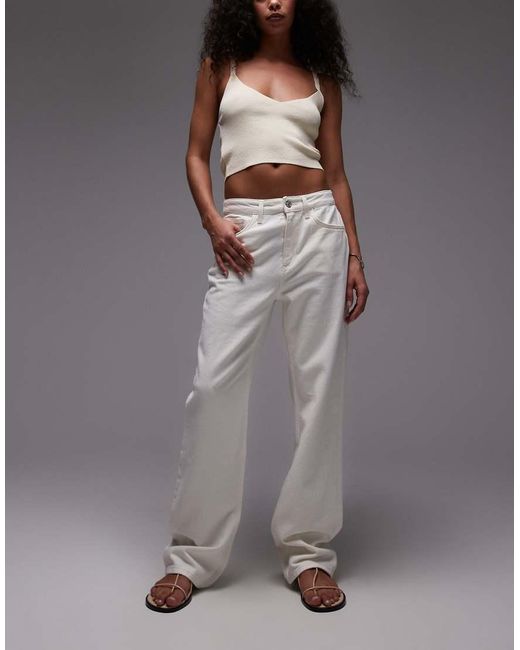 Mango Gray Matilda Straight Leg Jeans