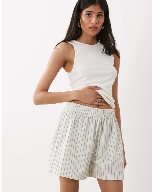 ASOS Natural Pull On Bermuda Shorts