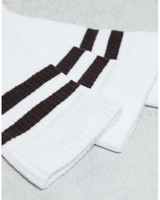 4505 Set Van 3 Paar Sneldrogende Sokken Met 2 Koffiebruine Strepen in het Metallic